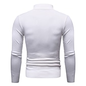 levne pánský pulovrový svetr-Pánské Pulovrový svetr Pletený svetr Rýhovaný Plést Standardní Pletený Bez vzoru Mock Neck Základní Zahřívací Denní nošení Jdeme ven Oblečení Podzim Zima Fialová Černá M L XL