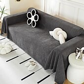 economico Coperte per divano-Copridivano In Ciniglia Tinta Unita Moderno E Minimalista Antigraffio Di Gatto Pacchetto Completo Copridivano Universale Per Tutte Le Stagioni