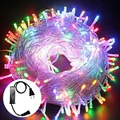 cheap Plug String Lights-50M/100M Outdoor Waterproof Light String 8 Modes Iron Shell Waterproof Garden String Lights for Christmas Festivals &amp; Parties