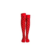 preiswerte Partybedarf-Weihnachts-Siebdruck-Marienkäfer-Set, kurzer Rock mit Strümpfen, Kopfband, Kindertanz-Party-Performance-Kleid, dreiteiliges Set