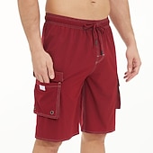 abordables Shorts de Bain pour Hommes-Homme Maillots de bain Shorts de bain Shorts de plage Sports Sortir Week-end Séchage Rapide Course Décontracté Respirant Avec Poches Avec doublure de compression Uni Longueur Genou Gymnastique Tenues