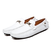 billige Slip-ons og loafers til herrer-lyseblå kjøreloafers for menn - uformelle slip-on mokkasiner med metallspennedetaljer, komfortable sko for kjøring og hverdagsbruk