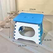お買い得  パティオの装飾-プラスチック折りたたみ小さなスツールキャンプポータブル靴交換スツールクリエイティブミニ屋外ポータブル折りたたみスツール家庭用