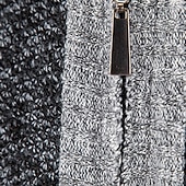 baratos suéter cardigã masculino-Homens Sueter Cardigan Suéter com zíper Cardigã Chunky Estriado Tricotar Cropped Bolsos laterais Bloco de cor Colarinho Chinês Aquecimento Contemporâneo Moderno Casual Roupa Diária Roupa Outono