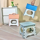 お買い得  パティオの装飾-プラスチック折りたたみ小さなスツールキャンプポータブル靴交換スツールクリエイティブミニ屋外ポータブル折りたたみスツール家庭用