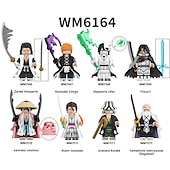 cheap Building Toys-8 Pcs Assembled Toy Anime Series Death God Genki Sword Hachizaki Ichigo Kid Building Block Bag