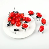 economico Utensili e gadget da cucina-12 pz formiche cibo raccoglitori di frutta decorazione forchette a forma di formica spuntino torta dessert stoviglie per la cucina di casa cena di festa raccoglitore di frutta per ristoranti/bar