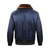 abordables veste de sport-Homme Manteau d&#039;hiver Bomber Veste Blouson Veste décontractée Extérieur Usage quotidien Chaud Poche Automne Hiver Plein Mode Vêtement de rue Revers Normal Noir Bleu Roi Vert Véronèse Veste
