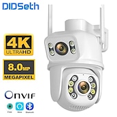 billige IP-nettverkskameraer for innendørs bruk-didseth 8mp 4k wifi ptz kamera dobbel linse videoovervåking beskyttelse ai menneskelig monitor nattsyn utendørs sikkerhet cctv cam