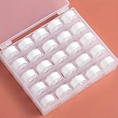 cheap Arts, Crafts &amp; Sewing-25/36pcs/set Bobbin With Sewing Thread, 25/36 Grids Boxed Color Bobbins, Practical Replacement Simple Installation Household For Sewing Machine