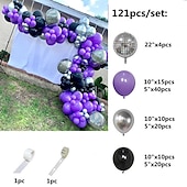 voordelige Feest benodigdheden-Jaren &#039;80 en &#039;90 themaballonkettingset boogdisco 4D radioballon retro feestdecoratie