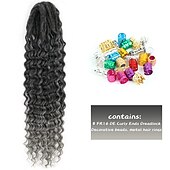 abordables Crocheter les cheveux-24 pouces boho de dreadlock extensions synthétiques extensions de dreadlock à double extrémité 10 brins faits à la main doux reggae cheveux style hippie extensions dread serrures cheveux