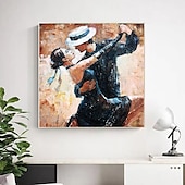 billiga Människomålningar-tango canvas väggkonst handmålad oljemålning romantik dans väggkonst romantik par väggkonst dans par canvas för heminredning utan ram