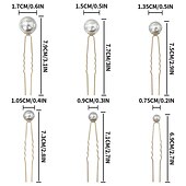 baratos Acessórios de penteados-18 peças de pinos de cabelo de pérola de casamento em forma de u barrette casamento vintage pérola strass pinos de cabelo acessórios para noivas mulheres dama de honra