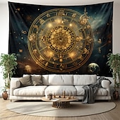 billige boho billedvev-tarot spådom astrologi hengende billedvev veggkunst stor billedvev veggmaleri dekor fotografi bakteppe teppe gardin hjem soverom stue dekorasjon