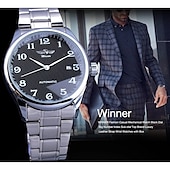 economico Orologi meccanici-Orologio Meccanico Automatico da Uomo - Orologio Moda Casual d&#039;Affari con Calendario Luminosa