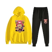 economico Grafica di personaggi di cartoni animati e film-One Piece Tony Tony Chopper Pantalone Completi Felpa con cappuccio Manga Tasca frontale Grafica Per Da coppia Per uomo Per donna Per adulto Carnevale Mascherata Stampa a caldo Feste Casual