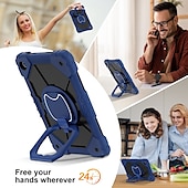 cheap Samsung Tablets Case-Tablet Case Cover For Samsung Galaxy Tab A9 8.7&quot; A8 10.5&#039;&#039; A9 Plus 11&quot; Handle 360° Rotation Shoulder Strap Armor PC Silicone