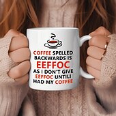 abordables Mugs et tasses-eeffoc est un café épelé à l'envers car je ne donne pas d'eeffoc avant d'avoir pris mon café - tasse à café amusante - tasse à café de 11 oz - tasses pour femme, patron, ami, employé ou conjoint -