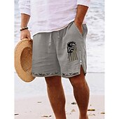 baratos Feriado-Homens Estampas Abstratas Bermuda de Surf Shorts de Natação Calção Justo de Natação Cintura Média Vintage Estilo Étnico Retro Vintage Casual Diário Feriado Zíper Bolsos Cintura elástica Designer Roupa