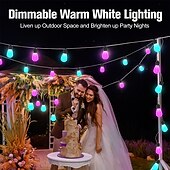 זול אורות חכמות-מנורת ס string חכמה LED Tuya חכמה קשת אור S14 חיצונית עמידה במים סוס דוהר פנטזי עם 20 בועות בכש 12 מטרים עם אספקת חשמל USB