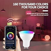 cheap Smart Lights-LED Smart Light Tuya WIFI intelligent GU10 dimmable light cup 5W supports Alexa and Google voice control