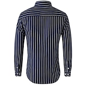 cheap Men&#039;s Button Down Shirts-Men&#039;s Shirt Dress Shirt Button Down Shirt Black White Red Long Sleeve Stripes Lapel Spring &amp;  Fall Office &amp; Career Wedding Party Clothing Apparel
