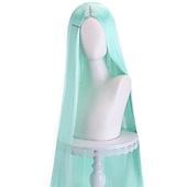 abordables Perruques d&amp;#39;anime-perruque synthétique droite partie médiane perruque faite à la machine longue a1 a2 a3 a4 a5 cheveux synthétiques femmes cosplay doux fête rose rouge noir perruques de carnaval