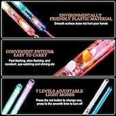 cheap Novelties-3/5/10pcs LED Glow Sticks LED Party Sticks Flash Twinkling Light Multi-color Sticks Glow Sticks With Lanyard Suitable For Birthday Parties Small Gifts For Halloween And Christmas Parties