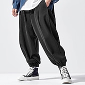 Men's Dress Pants Corduroy Pants Trousers Suit Pants Front Pocket Elastic Cuff Plain Comfort Business Daily Holiday Fashion Chic & Modern Black Brown4