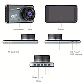 cheap Car DVR-4 Inch Dash Cam 1080P Car DVR Camera Touch Screen Dual-Lens Video Recorder Cycle Recording Video WIFI Driving Recorder
