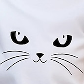 economico Animali 3D della Ragazza-100% cotone Bambino Da ragazza Nero Bianco Rosso Gatto T-shirt Camicie Girocollo Manica corta Esterno Informale Giornaliero Attivo Di tendenza stile sveglio Girocollo Estate