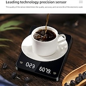 cheap Kitchen Appliances-Built-in battery charging Electronic Scale Built-in Auto Timer Pour Over Espresso Smart Coffee Scale Kitchen Scales 3kg 0.1g