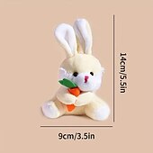 cheap Dog Toys-1pc Random Color Cute Rabbit Design Pet Grinding Teeth Squeaky Plush Toy Durable Chew Toy For Dog Interactive Supply