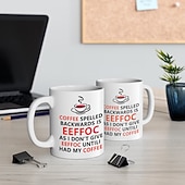 abordables Mugs et tasses-eeffoc est un café épelé à l'envers car je ne donne pas d'eeffoc avant d'avoir pris mon café - tasse à café amusante - tasse à café de 11 oz - tasses pour femme, patron, ami, employé ou conjoint -