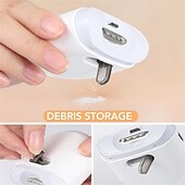 cheap Personal Protection-Electric Nail Clippers Automatic Nail Clipper with Light 2 In 1 Fingernail Cutter and File with Nail Scraps Storage USB Rechargeable Safety Fingernail Trimmer for Adults and Baby Nail Care