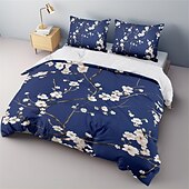 cheap Duvet Cover Sets-Floral Pattern Duvet Cover Set Comforter Set Soft 3-Piece Luxury Cotton Bedding Set Home Decor Dusk Bedding Gift King Queen Full Size
