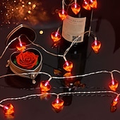 billige Batteridrevet-3m 20led valentinsdag hjerte fe lys med fjernkontroll, 8 modus lysstrenger for jule bryllupsfest dekorasjon