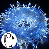 cheap Plug String Lights-50M/100M Outdoor Waterproof Light String 8 Modes Iron Shell Waterproof Garden String Lights for Christmas Festivals &amp; Parties