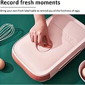cheap Kitchen Storage-Plastic Stackable Egg Holder Storage Box, Drawer Rolling Refrigerator Eggs Organizer, Space Saver Container, Fresh-keeping Egg Tray, Kitchen Accessories