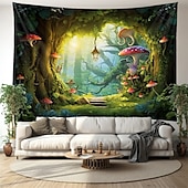billige landskapsteppe-trippy sopp hule hengende billedvev veggkunst stor billedvev veggmaleri dekor fotografi bakteppe teppe gardin hjem soverom stue dekorasjon
