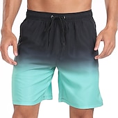 billiga simshorts för män-Herr Boardshorts Badkläder Badshorts Strand Simbassäng Andningsfunktion Snabb tork Löpning Fritid Snörning Elastisk midja Foder Lutning Knelängd Gymnastik Sportkläder Rodnande Rosa Blå Microelastisk