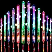 cheap Novelties-3/5/10pcs LED Glow Sticks LED Party Sticks Flash Twinkling Light Multi-color Sticks Glow Sticks With Lanyard Suitable For Birthday Parties Small Gifts For Halloween And Christmas Parties