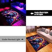 Χαμηλού Κόστους Μαύρο χαλί-blacklight χαλί uv αντιδραστική λάμψη στη σκοτεινή περιοχή χαλί χαλάκι κουζίνας αντιολισθητικό αντιολισθητικό πετρέλαιο χιμπατζήδες dj χαλάκι δαπέδου χαλί σαλονιού χαλάκι εσωτερικού χώρου εξωτερικού