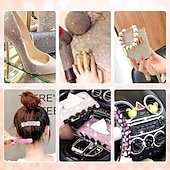 cheap Wearable Accessories-Bling Crystal Drill Rhinestone Shiny Colorful Artificial DiamondCar Sticker Handmade Diy Making Car Decoration 1yard 91cm