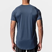 voordelige actieve T-shirts en tanktops voor heren-Voor heren T-shirt Fitnessshirt Basketbalshirt Atletische overhemden Strakke ronde hals Korte mouw Sport &amp; Outdoor Vakantie Uitgaan Casual / Dagelijks Snel Drogend Zweetafvoerend Ademend Zacht Effen
