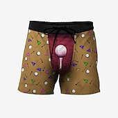 economico Pantaloni da surf-Per uomo Illusione ottica Graffiti Golf Pantaloncini da mare Pantaloncini da Surf Costume nuoto a pantaloncino Misura del girovita medio Hawaiano Casual Ferie Spiaggia Coulisse con fodera in rete