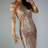 baratos Acessórios e mais-Luvas de ópera Luvas compridas Luvas noturnas Luvas Longas Retro Vintage Loucos anos 20 Anos 20 Poliéster Para Menina melindrosa Cosplay Carnaval Mulheres Jóias de fantasia Jóias da moda