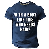 cheap Men&#039;s Funny T shirts-Men&#039;s Graphic Letter T Shirt Short Sleeve T shirt 3D Print Crew Neck Shirt Daily Designer Retro Vintage Sports Outdoor Holiday Going out Light Blue Black Yellow Spring &amp; Summer Clothing Apparel S M L