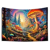 billiga Blacklight tapestries-blacklight gobeläng uv reaktiv glöd i mörkret glöd fest neon svamp väg landskap psykedelisk trippy dimmigt hängande gobeläng väggkonst väggmålning för att leva